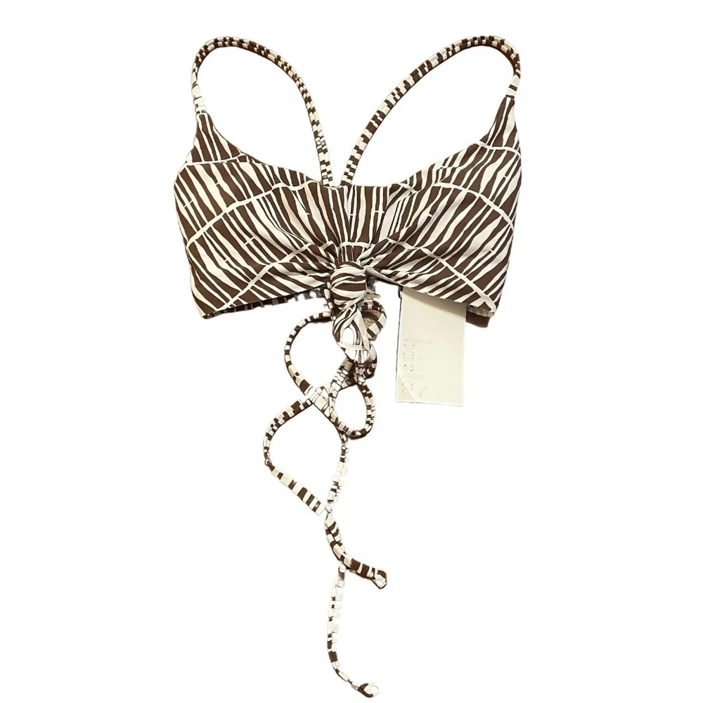 NWT Basta Tie Front Wear-2-Ways Bikini Top Sz. XS